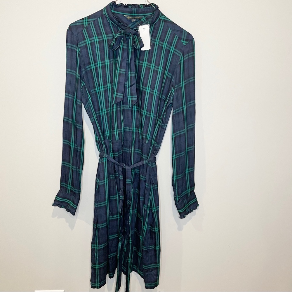Brooks Brothers Green and Blue Plaid Dress